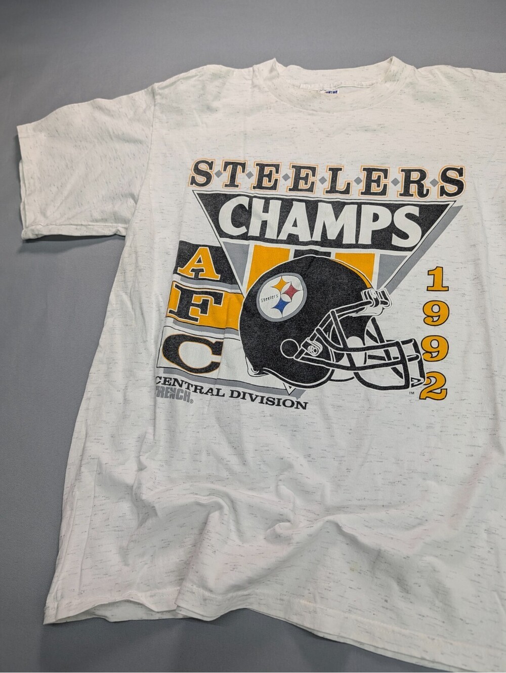 Steelers Champs Trench Ultra T-Shirt L White 90s USA